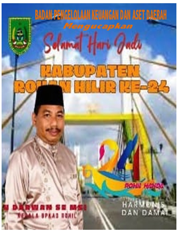 Kepala Dinas BPKAD Mengucapkan Selamat Hari Jadi Rokan Hilir ke-23